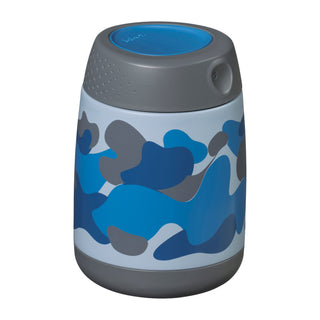 insulated food jar mini - blue camouflage