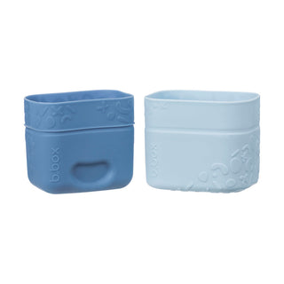 Silicone snack cups - ocean