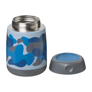 insulated food jar mini - 7oz - blue camouflage